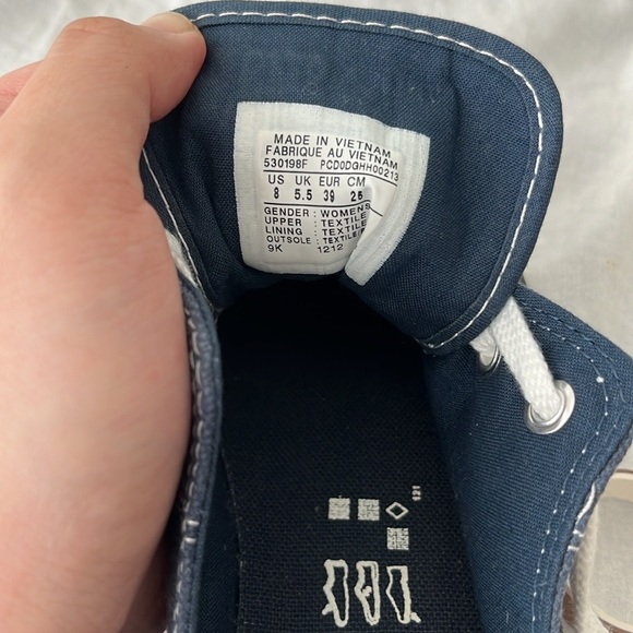 Converse All Star Dainty Low-Top Sneakers - Navy Blue, Size 8 - Picture 6 of 7